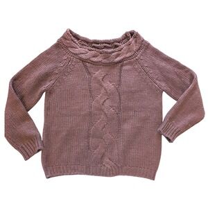 Altar'd State‎ Cable Knit Chunky knit Pullover Sweater Braided Collar - Size M